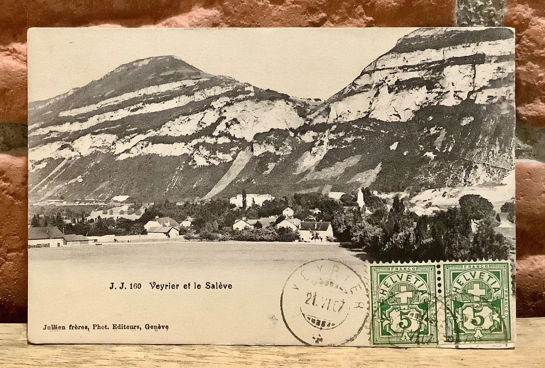 Cartoline postali: 1907 - VEYRIER et le Salève – Usato da Root venduto da ENGLAND-TREASURES