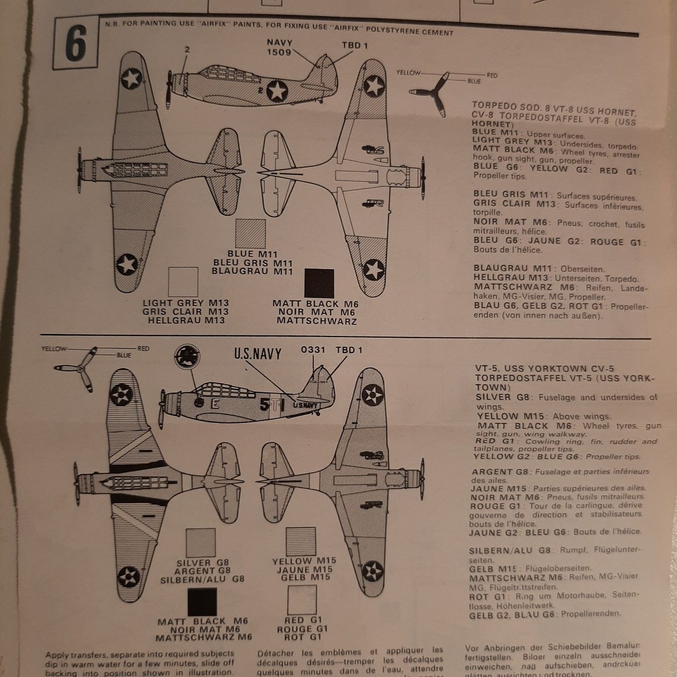Airfix Kit di modellismo & Modellini statici: 3294 ... 2 x Douglas TBD-1 Devestator ... Airfix 02034 – Usato da Bonstetten venduto da Benibanny59 1