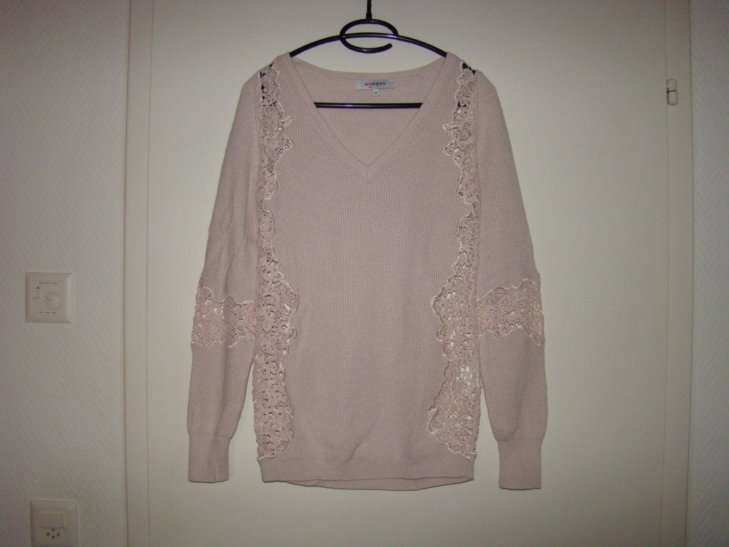 Morgan Maglioni & Felpe: Morgan, pull rose (dentelle) – Nuovo (secondo la descrizione) da Lussery-Villars venduto da pousinete02 3