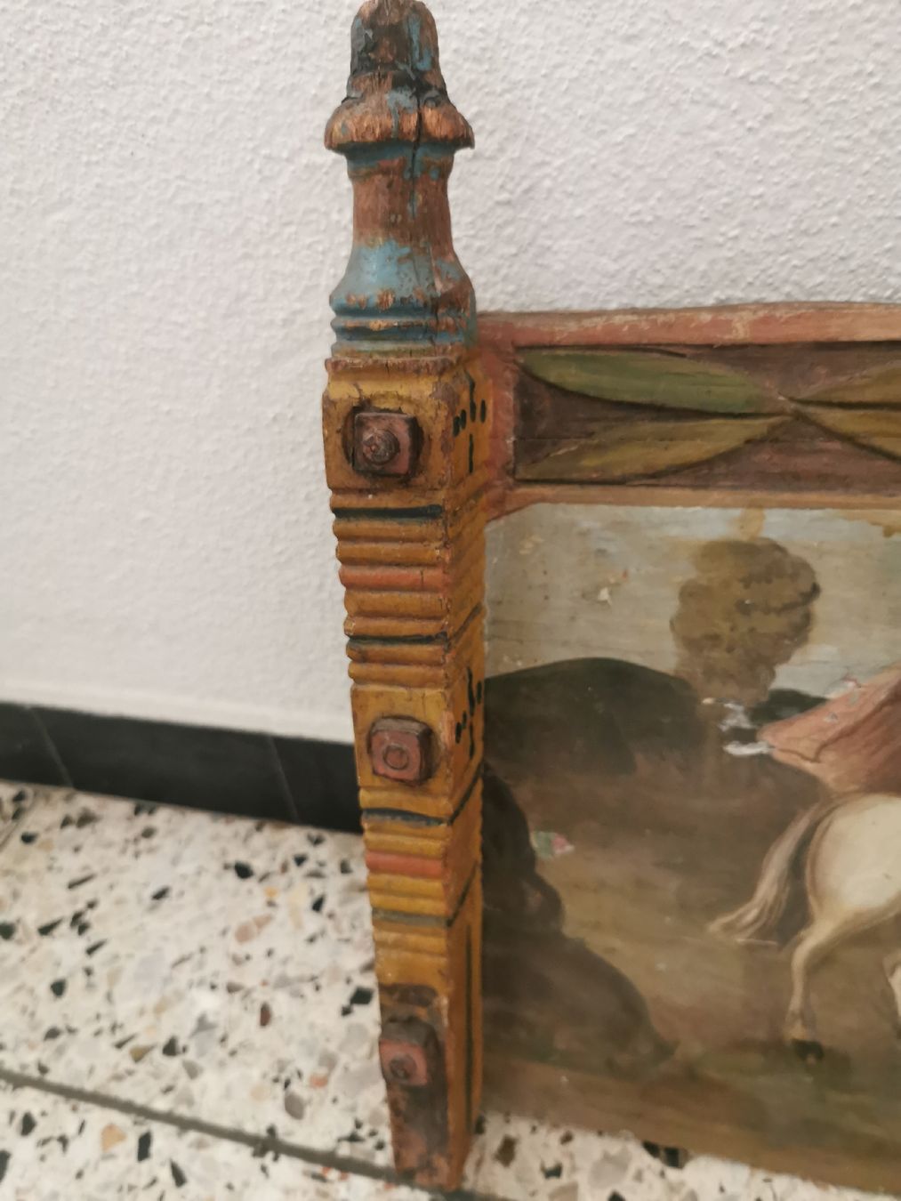 Poster & Bilder: Antikes Bild Ritter Drachentöter auf Holz gemahlt – Gebraucht aus Mellingen von fra_g7y8 5