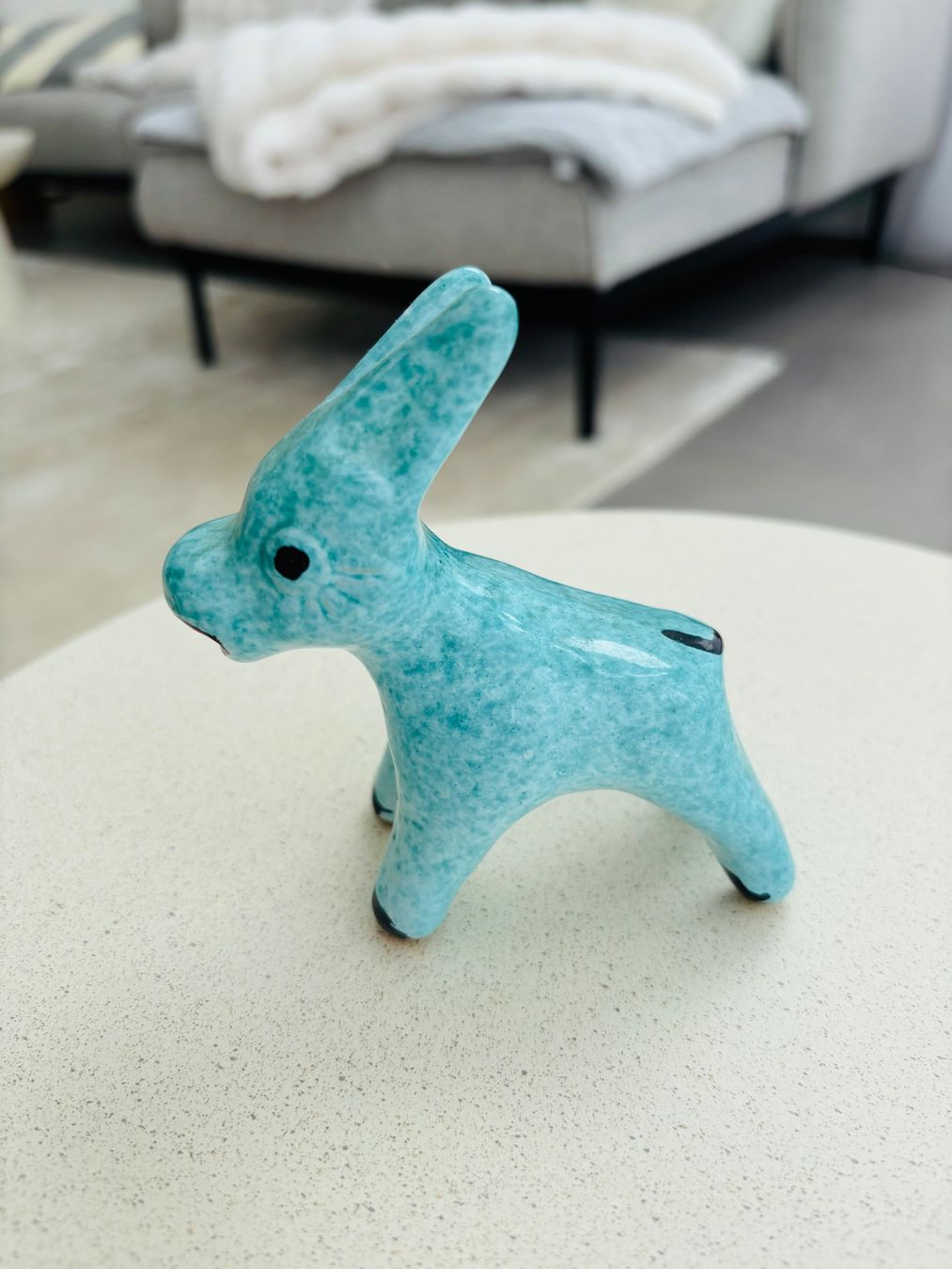 Statuette: Vintage turquoise small ceramic Italian donkey – Usato da Steinhausen venduto da ChromeVintage 3