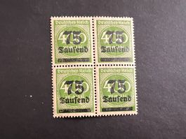 Deutsches Reich 75 Tausend Viererblock ** (2182)