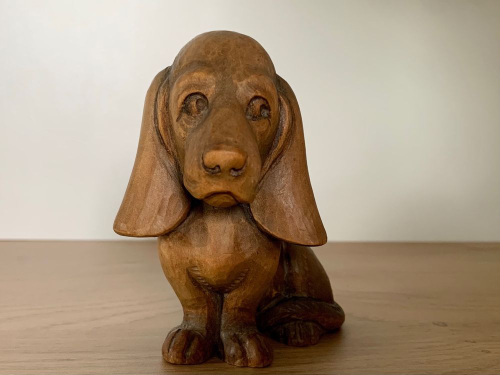 Alter Holz Hund Dackel Dachshund geschnitzt Tier Figur Alt | Kaufen auf ...