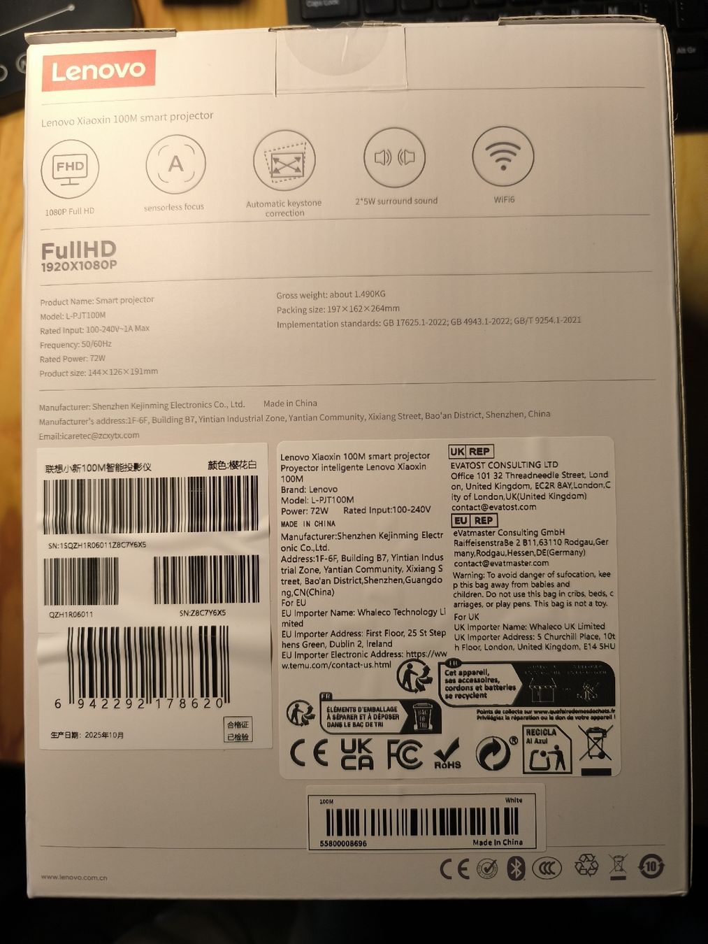 Proiettori: Lenovo Xiaoxin 100m Full HD Beamer – Nuovo e nell'imballaggio originale da Frutigen venduto da Chenel0815 3