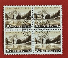 PRO PATRIA 74 GRÄPPELENSEE VIERERBLOCK WINTERTHUR 1955 ET