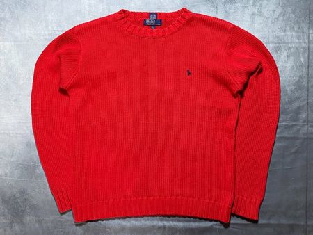 Polo Ralph Lauren roter Strickpullover L Kindergrösse