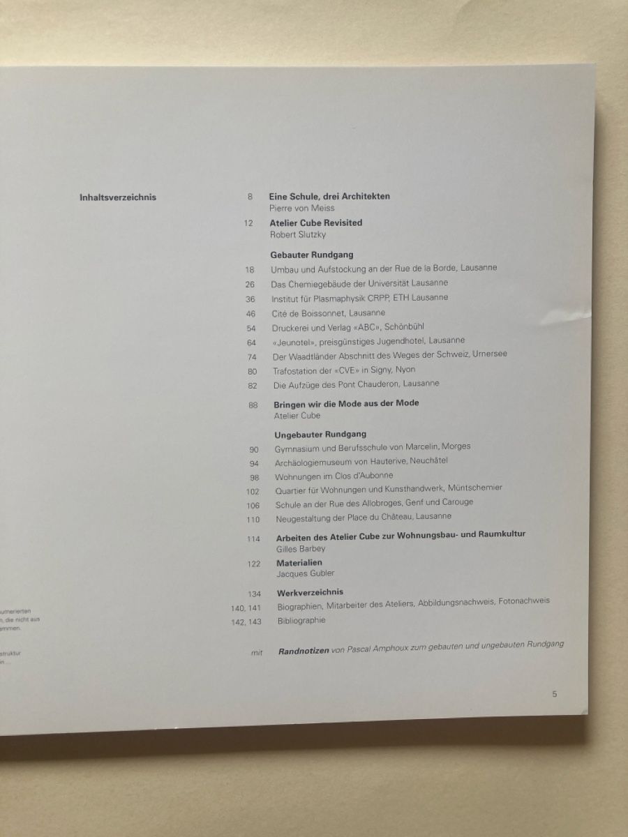 Libri: Atelier Cube Collomb Guy / Marc, Vogel Patrick  – Usato da Zürich venduto da 000rk 1