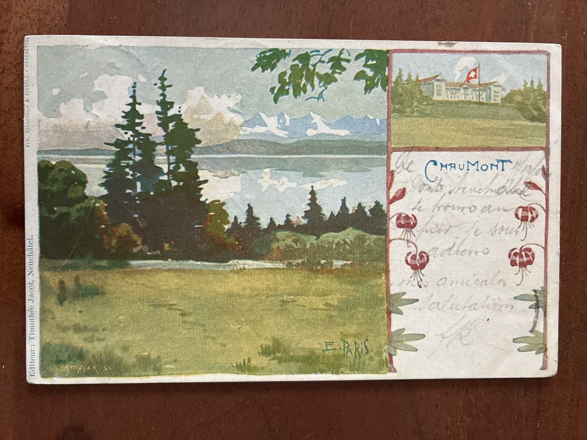 Cartoline postali: 7 Ansichtskarten Schweiz von Chaumont NE – Usato da Oftringen venduto da Cla.vD.74