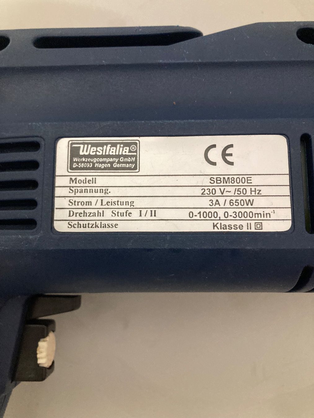 Trapani: Schlagbohrmaschine Westfalia SBM 800E – Nuovo (secondo la descrizione) da Frauenfeld venduto da mat_8nwr 1