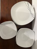 Teller Set 15-teilig grau und weiss guter Zustand