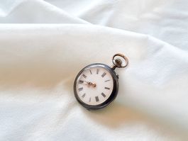 Petite montre de poche vintage en argent 800 niel
