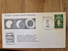 Ersttagsbrief FDC, 1963; Sonnenfinsternis