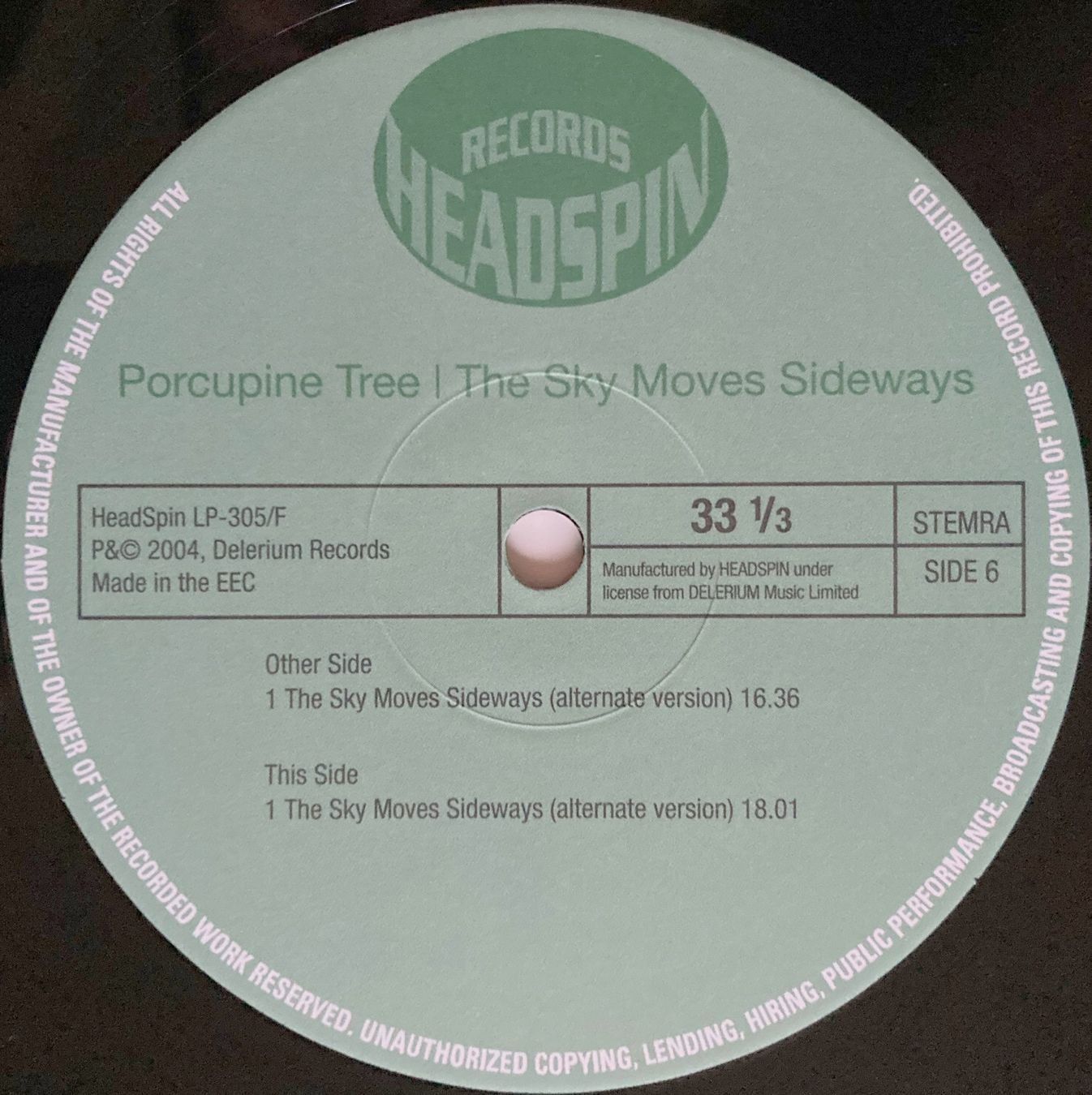 Schallplatten: PORCUPINE TREE - THE SKY MOVES SIDEWAYS – Gebraucht aus Bottens von hotter-than-hell 8