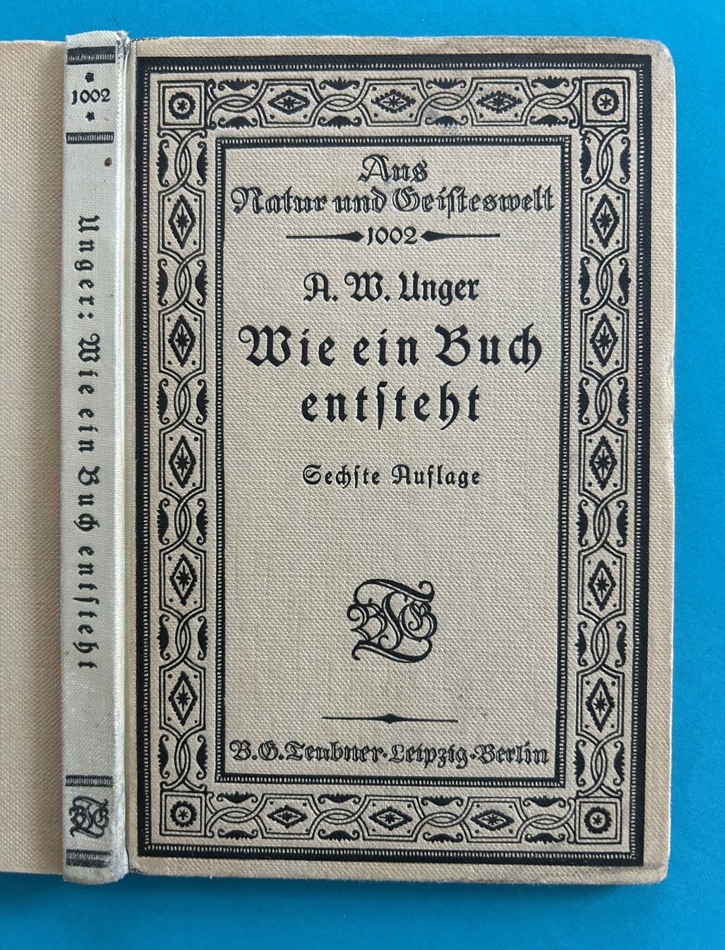 Libri: WIE EIN BUCH ENTSTEHT 1927 – Usato da Zürich venduto da Domus09