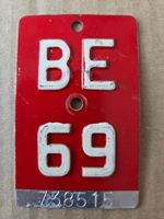 Velonummer BE 69 plaque Velo