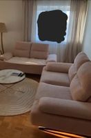 2 stück 2er sofas just 4 you, rosa/beige neuwertig