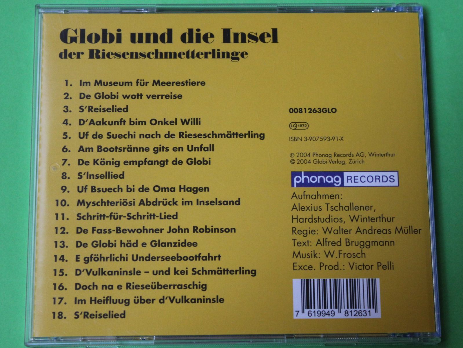 CD: Globi und die Insel der Riesenschmetterlinge CD 2004 – Usato da Tübach venduto da JamesStone 2