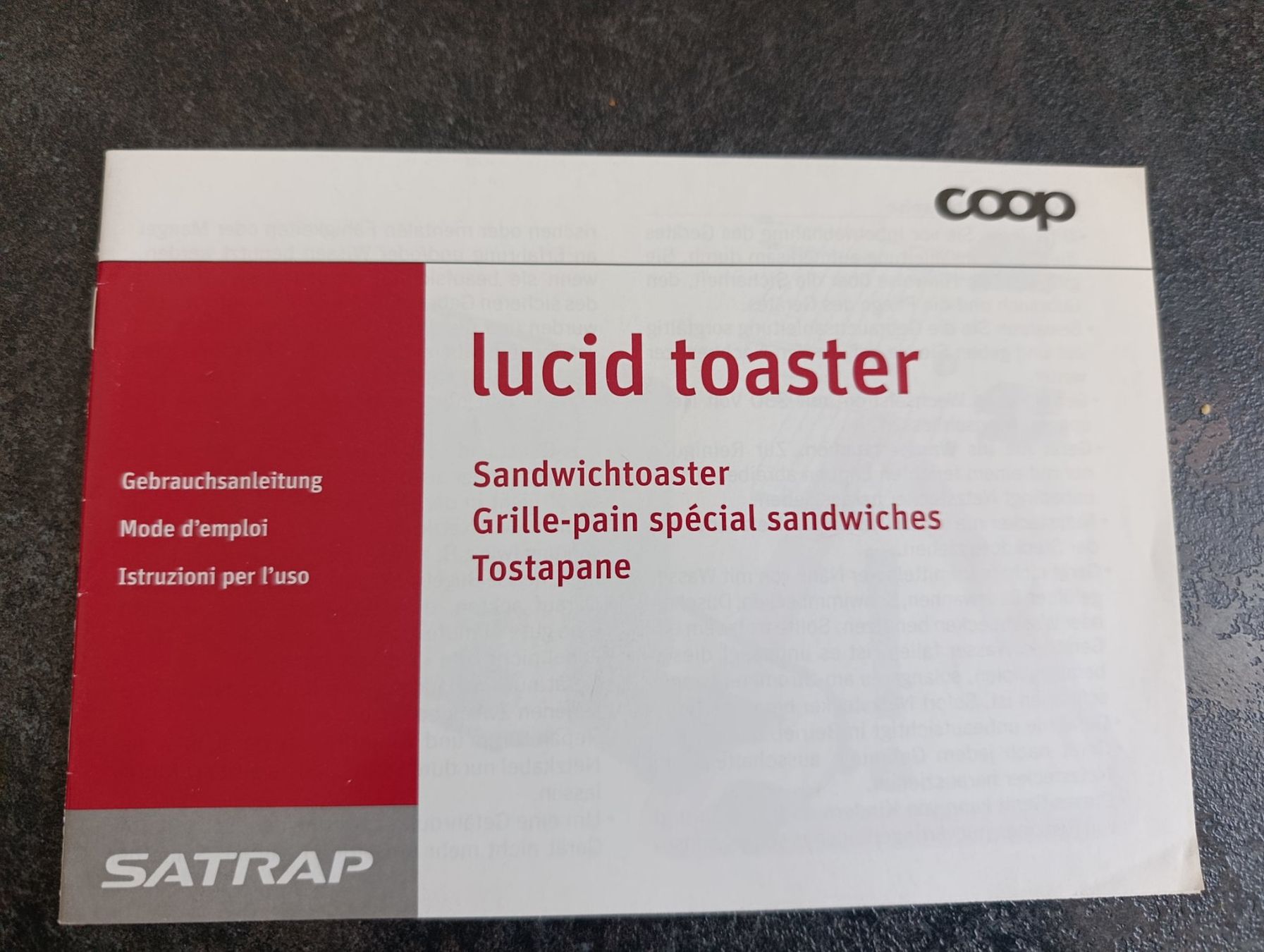 Coop Appareils de cuisine: Satrap Sandwichtoaster – Neuf (Voir description) à Eiken par Jblat 1