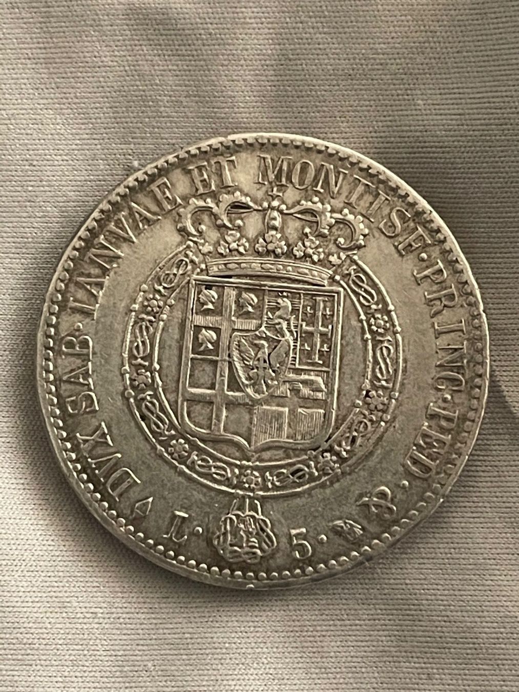 Alle Münzen: 5 Lire 1816 (Silber) – Gebraucht aus Langwiesen von antik_numis
