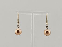 Ohrringe Earrings Ohrhänger Perlen in Apricot