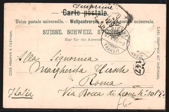 Cartoline postali: AK Biel, Blick über die Dächer, 1900 – Usato da Berlin venduto da bartko-reher 1