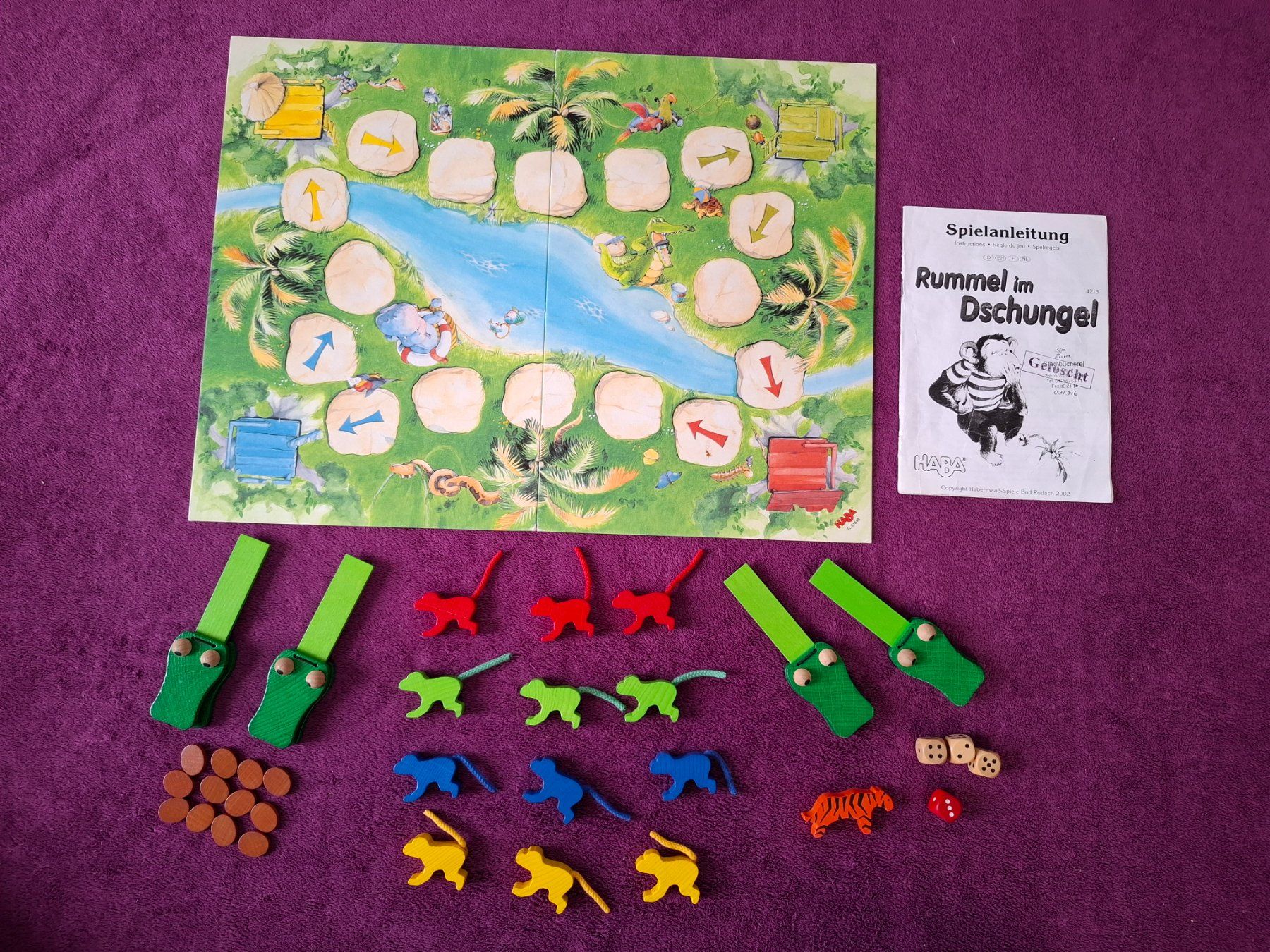 Haba Spiele: HABA Spiel - Rummel im Dschungel – Gebraucht aus Müllheim Dorf von Seeeule01 8