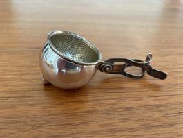 Antikes Kipp-Teesieb / Teezange – Versilbert (EPNS) – Vintag