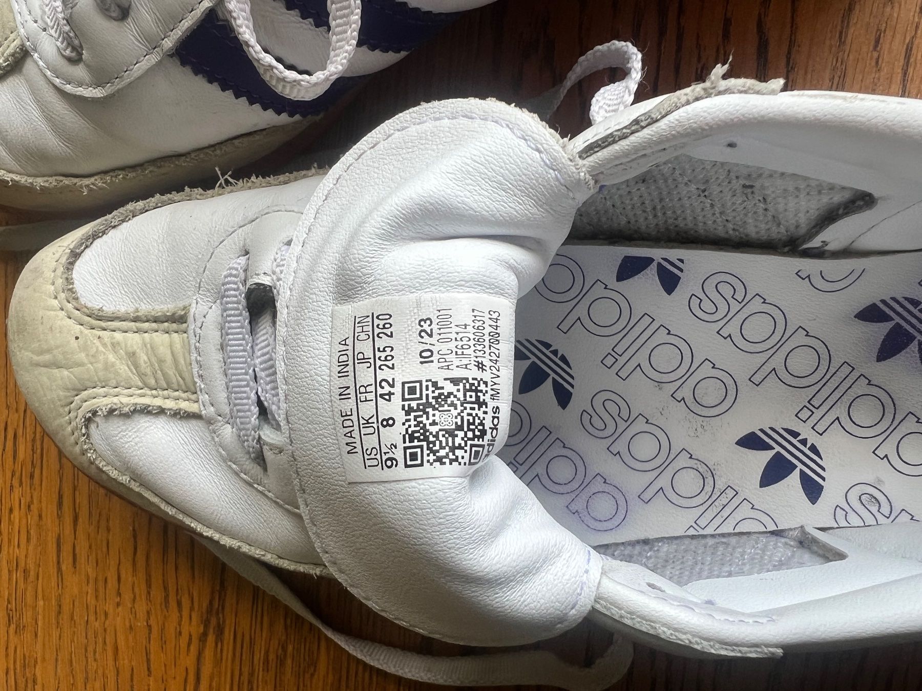 Adidas Herrenschuhe: Adidas Samba Sneakers weiss/blau – Gebraucht aus Zürich von livozh 4