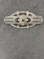 Spilla antica Art deco’ in argento con Marcassit