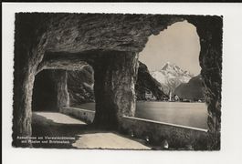 AK 1949 Axenstrasse am Vierwaldstättersee, Flüelen
