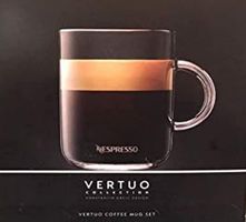 NESPRESSO VERTUO COLLECTION Glass Coffee Mug Set (NEW)