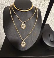 Set 3 Colliers Or Croix Neuf / 3tlg. Kette Gold Kreuz NEU