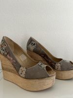 Scarpe con zeppa motivo gatti tg 39