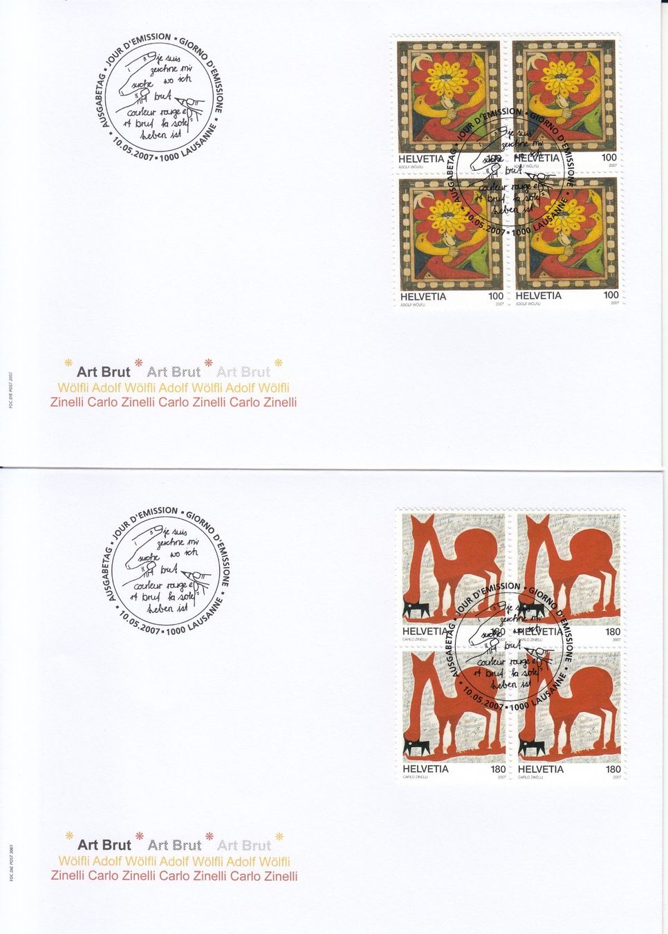 Tutti i francobolli: SBK 1233 - 1234 im 4er-Block FDC – Usato da Bürglen TG venduto da StampGraf