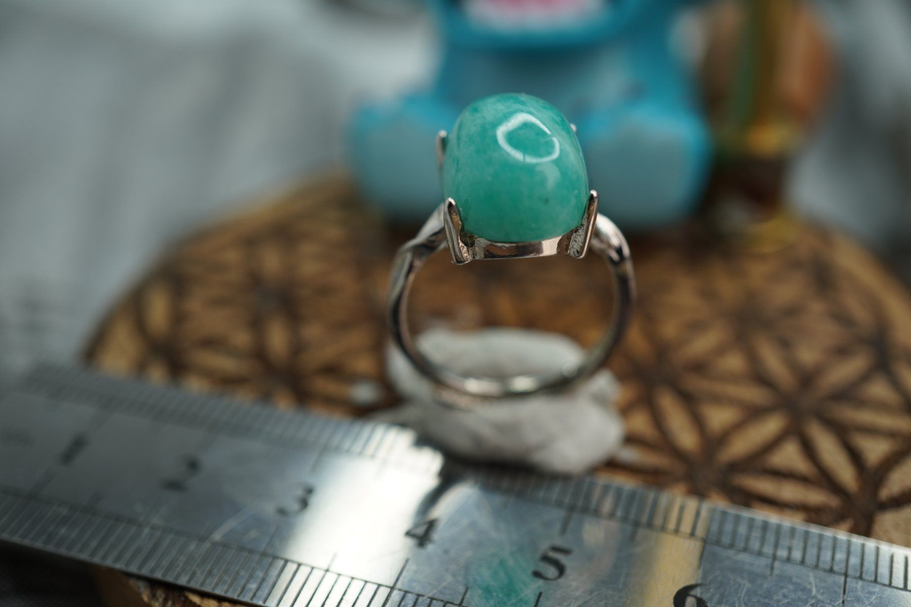 Minerali & Pietre curative: Amazonit     ring Grösse  Variabel     (Räumung!) – Nuovo e nell'imballaggio originale da Eschenbach SG venduto da topstone 1