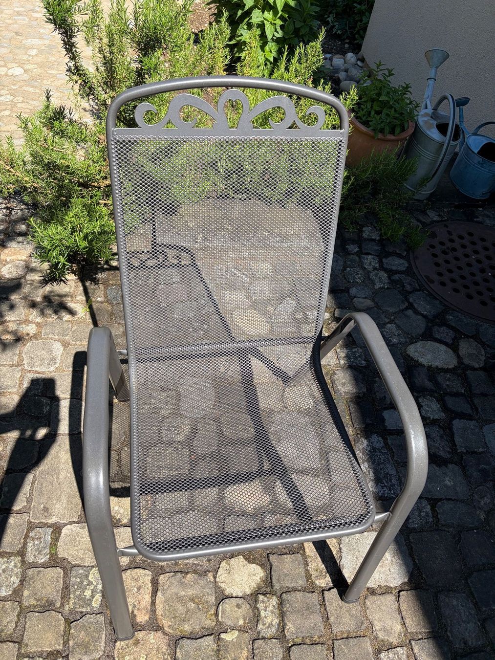 Set di tavolo e panche: Gartenmöbel - Gartentisch mit 8 Stühlen - anthrazit – Usato da Henggart venduto da robinla08 3