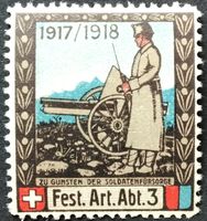 Soldatenmarken 1.WK, Festungs Art Abt 3, Aufdr, Wi Fst 23