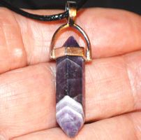 Halskette D-949 – Säule Amethyst – ca. 3,3 cm
