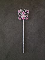 Zauberstab Schmetterling Pink/Silber für Kinder Neu