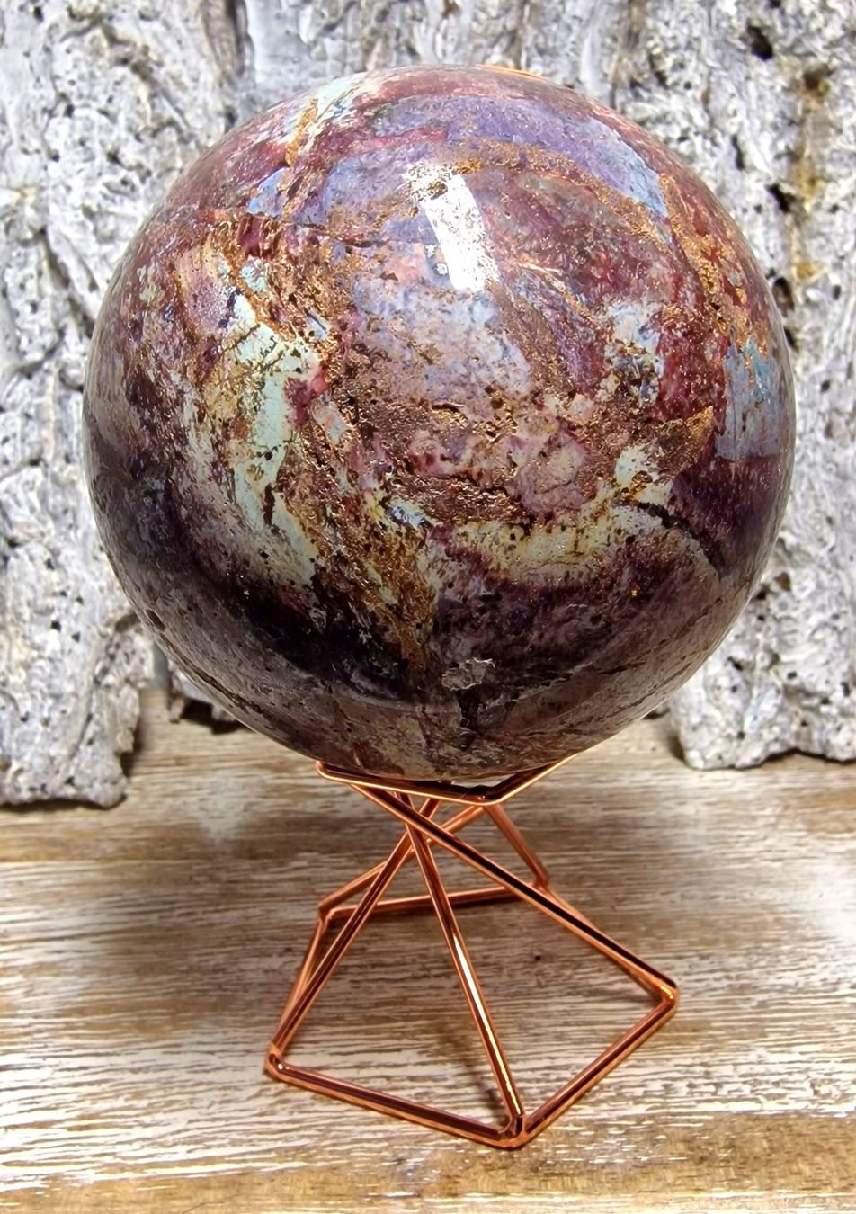 Minerali & Pietre curative: Einzigartige Jaspis Kugel 82mm 687g – Nuovo (secondo la descrizione) da Matzingen venduto da Shay_Crystalz