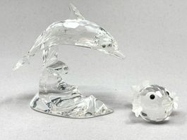 Swarovski Delfin + Kugelfisch Figuren