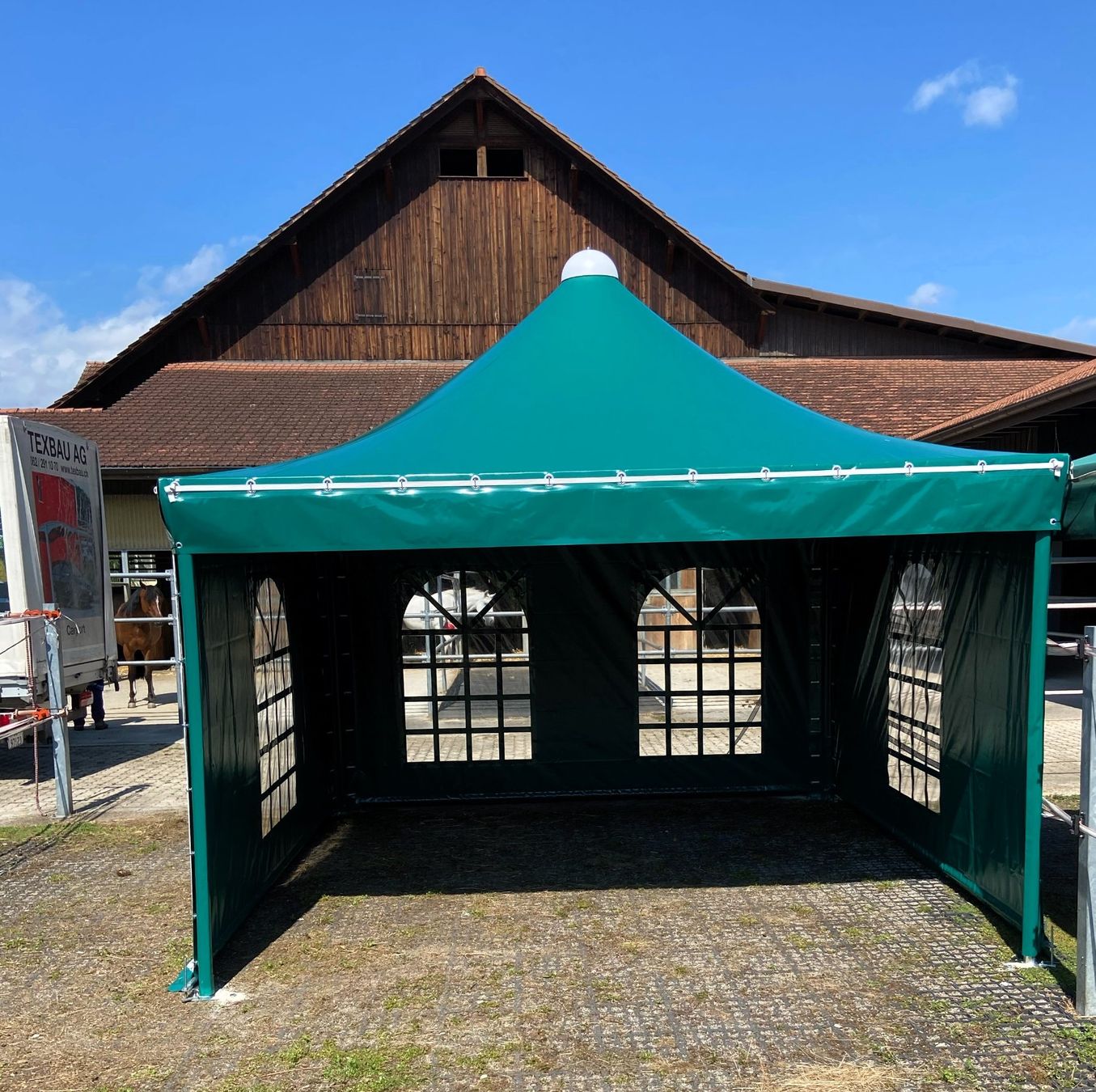 Accessori per la stalla: Texbau Weidezelt 5x4 Ascona – Nuovo e nell'imballaggio originale da Däniken SO venduto da TEXBAU_AG 9