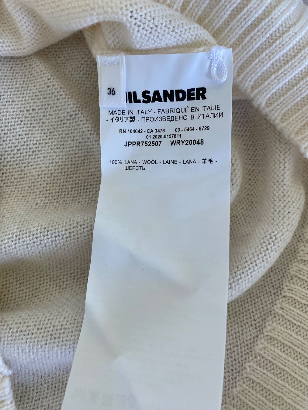 Jil Sander Tops: Stricktop, Jil Sander, Elfenbein, Grösse 36, NEU – Neu und originalverpackt aus Bern von L.I.A. 2