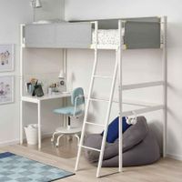 Hochbett mit Arbeitsplatte Vitval Ikea 1 Jahr alt