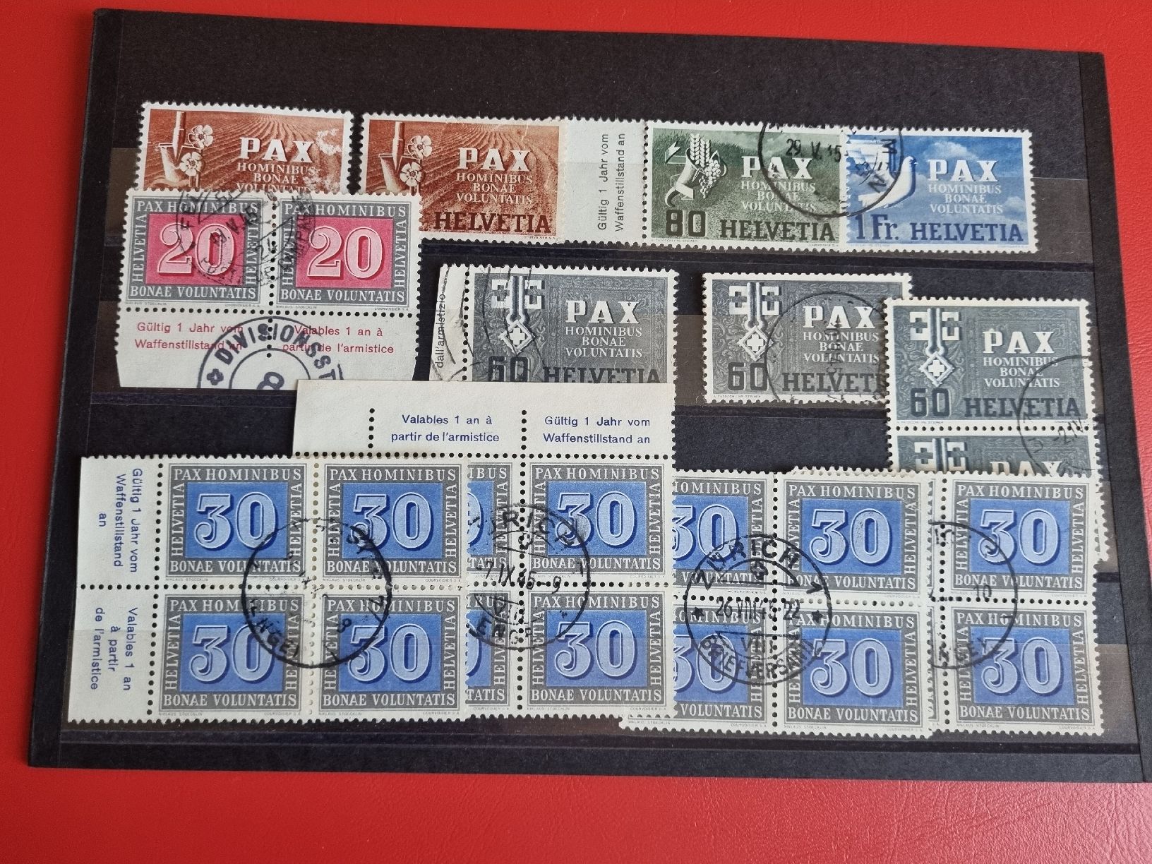 Alle Briefmarken: SAMMLUNG - PAX - DIVERSE WERTE JAHR 1945 – Gebraucht aus Heimenschwand von rog_p7h9