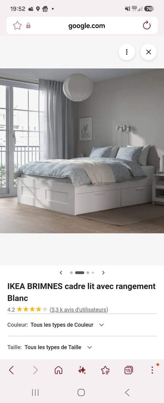 Ikea Letti: IKEA Brimnes bed 160 x 200 mit Latten – Usato da Zürich venduto da aur_gh6n 3