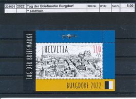 2022 "Tag der Briefmarke Burgdorf" - Block, ** postfrisch