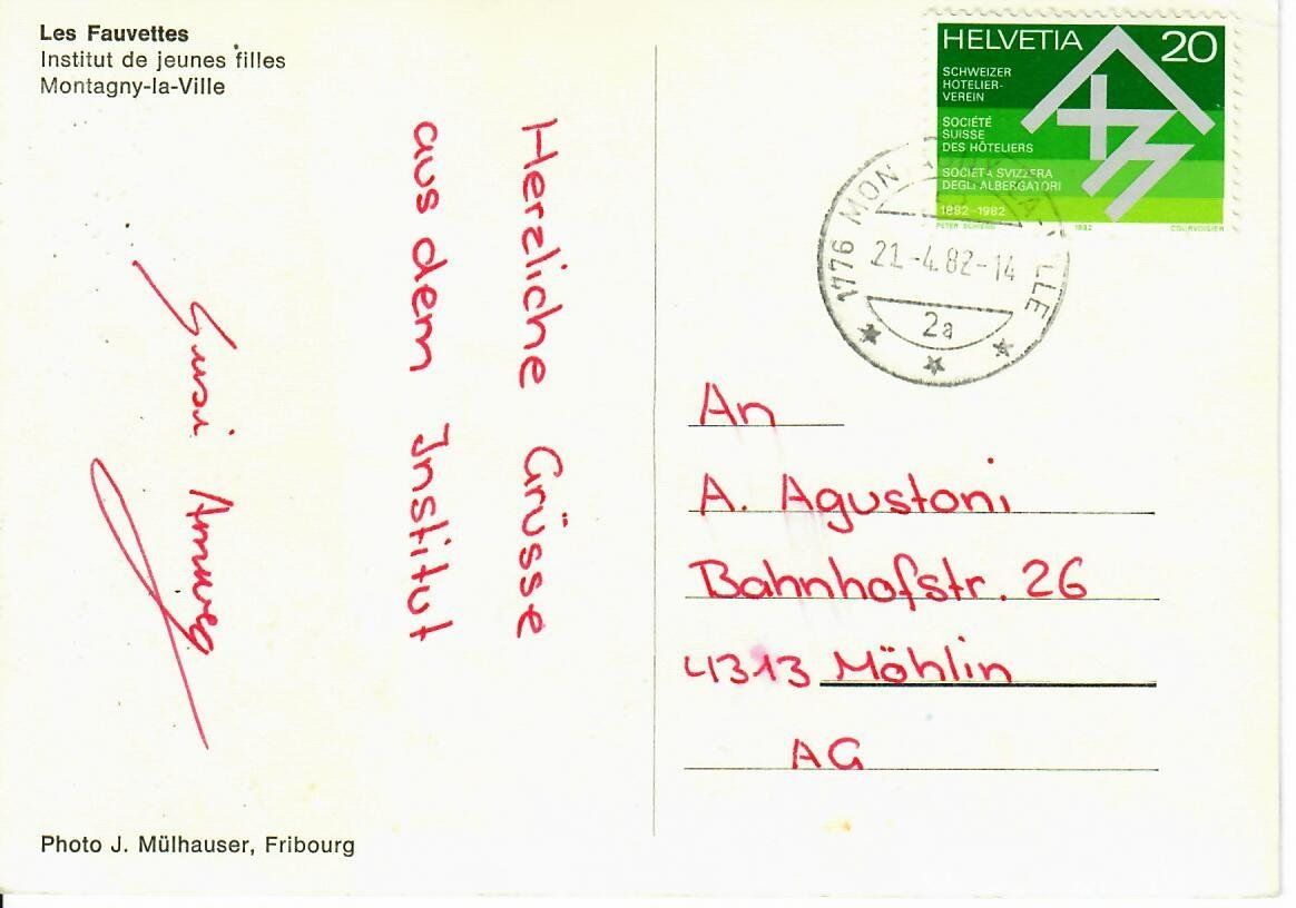 Cartoline postali: Montagny - la - Ville – Usato da Hochdorf venduto da Ziegel-16 1