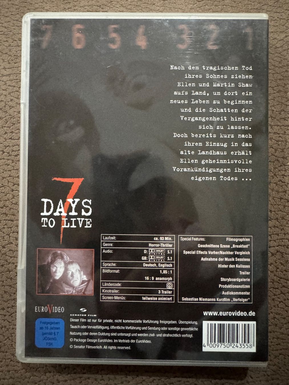 Alle DVDs: 7 Days to live – Gebraucht aus Dietikon von MuNathy 1