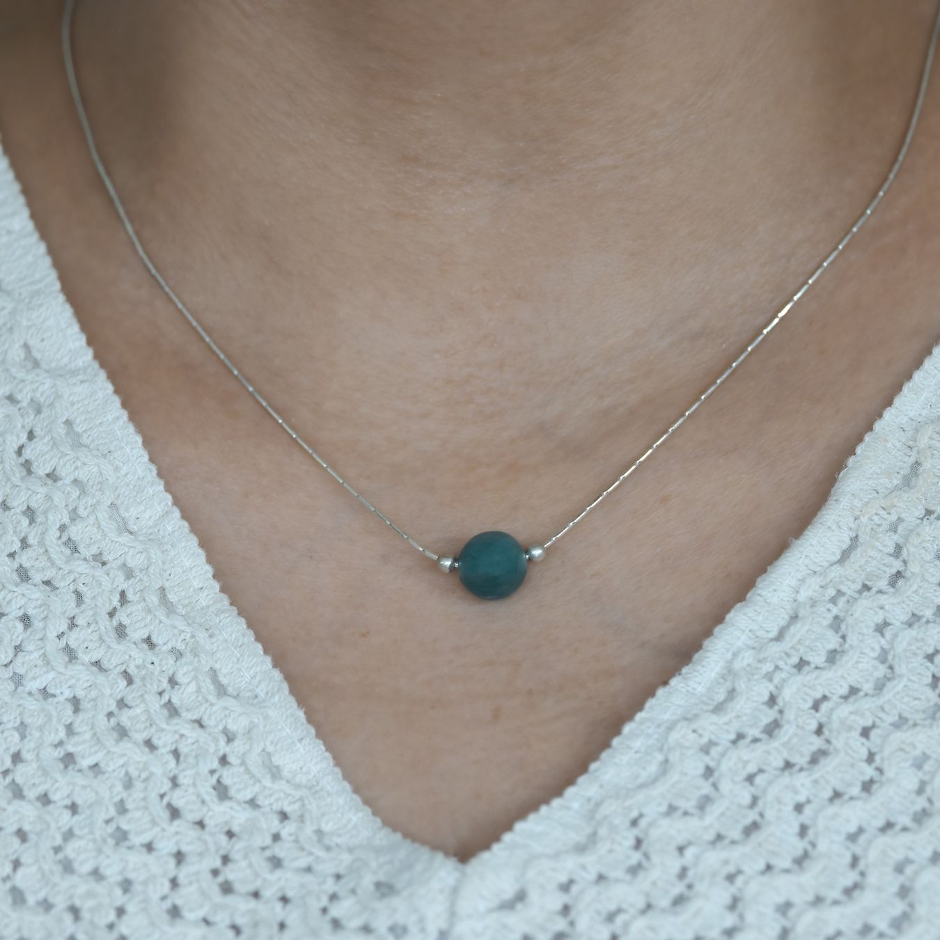 Catenine: Silberkette mit Jade Kugel – Nuovo e nell'imballaggio originale da Ruggell venduto da JadeShop 1